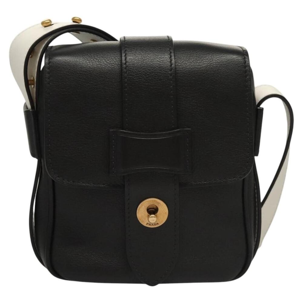 Prada Leather Shoulder Bag Black